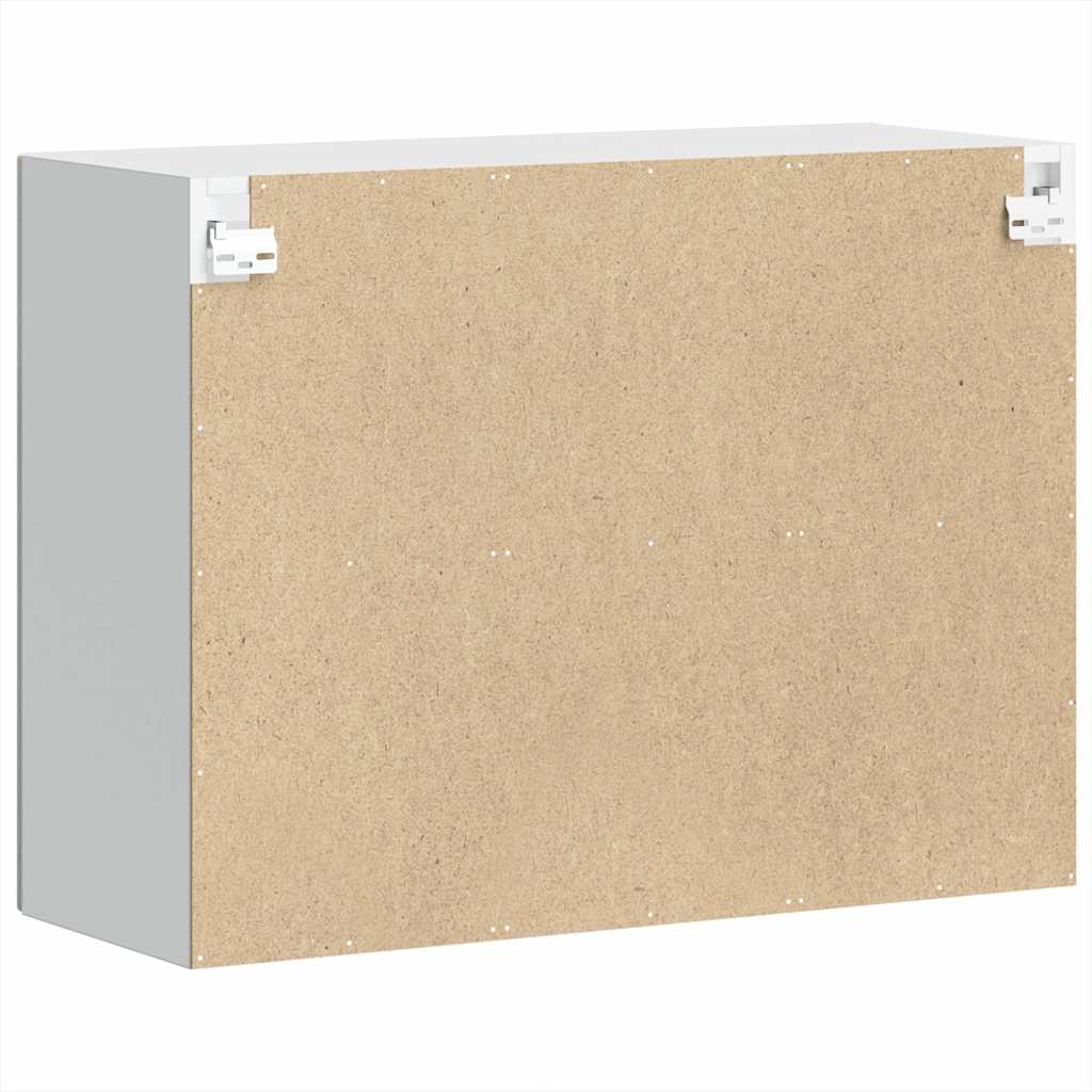 Kitchen Wall Cabinet with Glass Door Porto Concrete Grey